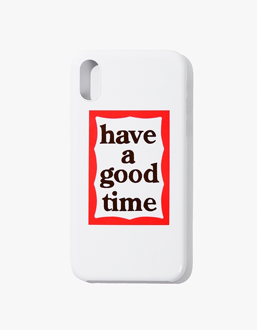 해브어굿타임 Frame iphone X Case - White
